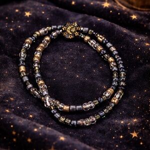 Celestial eclipse double layer bracelet